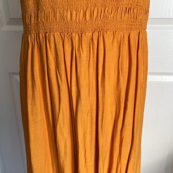 NWT Wild Fable Orange Smocked Midi Dress Sz XXL - Picture 3 of 14